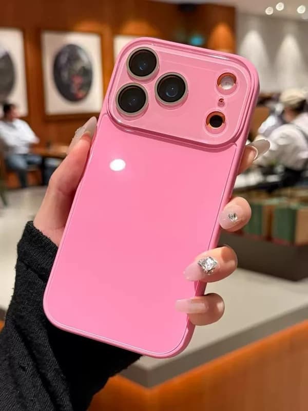 til iPhone 17 Pro Luksus Enkelt Hærdet Glas Cover - Rosarød Rose Red iPhone17 Pro