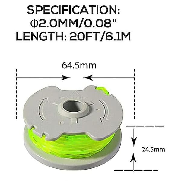 2PK Gressklipper Spoler for Worx Gress Trimmer Nylon Trådspoler WA0014