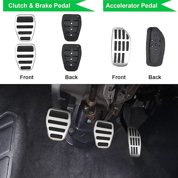 2020-22 Renαult Clio 5/Captur 2/Arkana, 16-22 Kadjar/Koleos, 18-22 Dacia Duster, 18-21 Nisan Qashqai J11 Gas- och bromspedaler