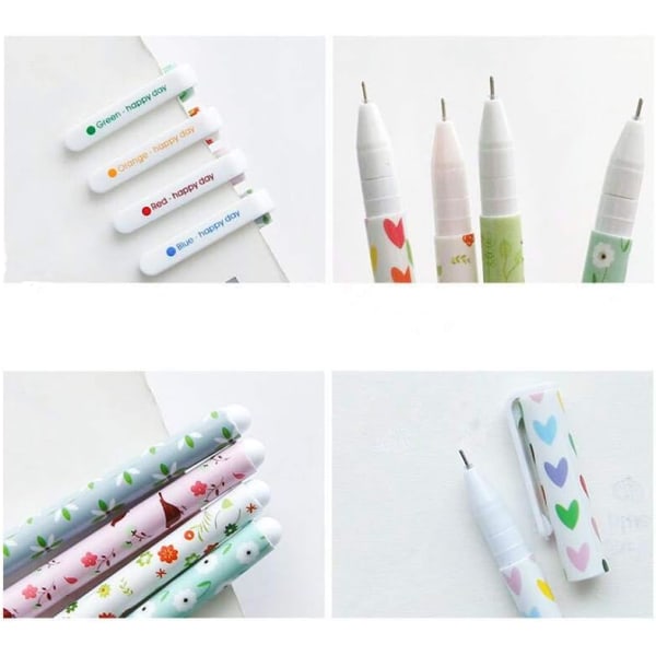 10 kpl söpöjä värikyniä naisille Toshine värikkäät geelivärikynät moniväriset kynät Bullet Journal -kirjoittamiseen Roller Ball -kynät ohuet kärjet D Multicolored