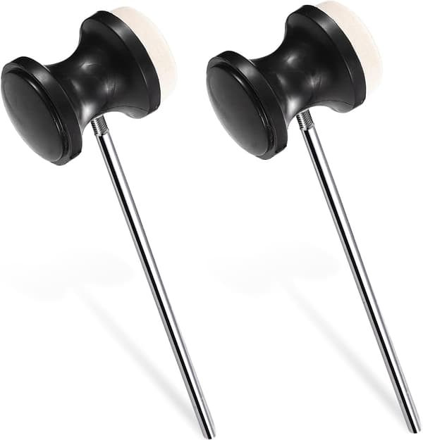 2-pak reversible basstrommepedal-slagere for basstrommepedal-slående med perkusjonstilbehør