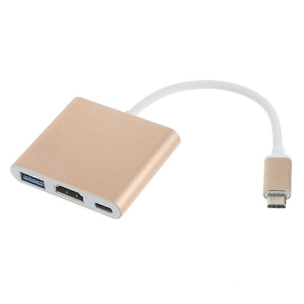USB Type-C 3.1 - HDMI+USB3.0 OTG+Type-C Naarasadapteri 1080P HD Videonsiirtoadapteri