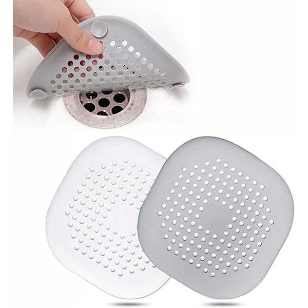 Set med 2 silikon sugpropps avloppssilar, diskbänksfilter, filterpluggar för badrum och kök