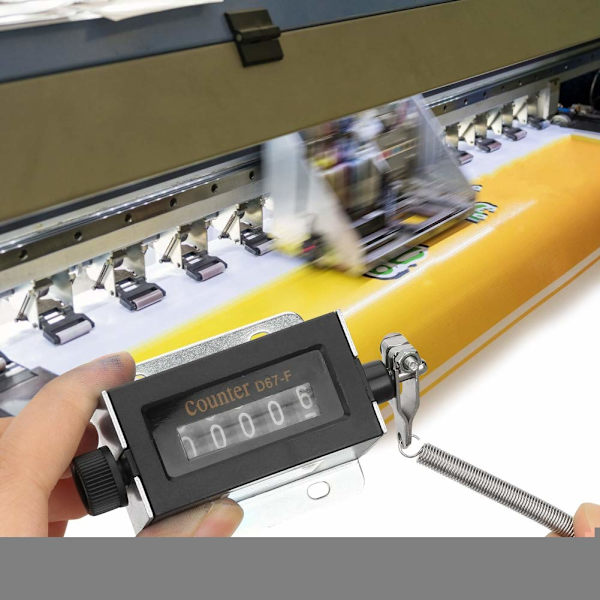 Mekanisk teller, D67F 5-sifret teller 0-99999 manuell mekanisk tilbakestilling manuell slagteller for trykkpresse, automatisk digital teller
