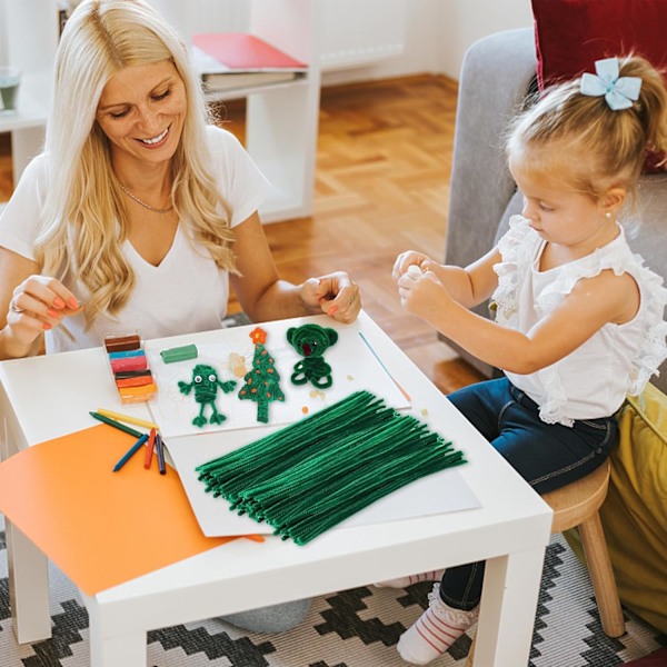 300 stk. piberensere, 3 forskellige gule piberensere bøjelig blød håndværkstråd 30 cm piberenser chenilletråd til DIY-projekter og håndværksdekoration Set 2