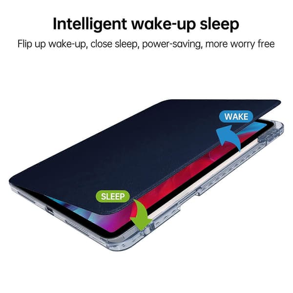 Etui til iPad Pro 13 (2024) PU Læder+Akryl+TPU Roterende Klar Tablet Cover Auto Vågn/Sov