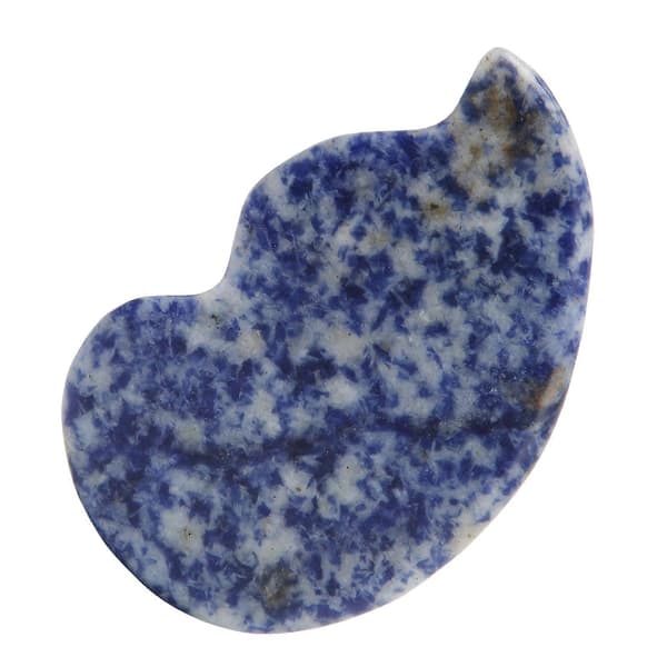 Gua Sha-bräda Naturlig Blå Jade Sten Ansikts Gua Sha-verktyg för SPA Akupunkturterapi