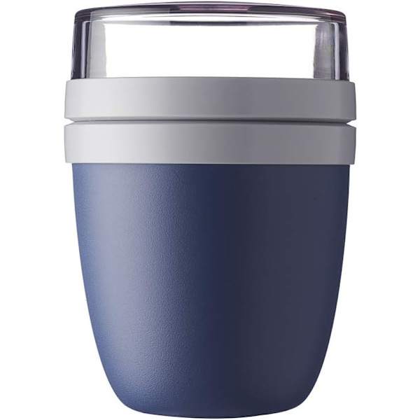 Ellipse lunch pot – praktisk müsli skål 500ml, yoghurt skål, lunchlåda – lämplig för frys, mikrovågsugn och diskmaskin，10.5x10.5x14.5cm