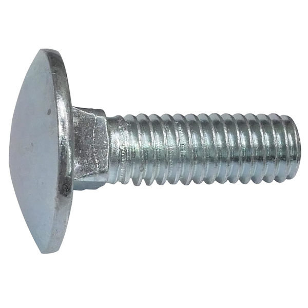 C48981 - Set med 10 vagnsbultar / Rund huvud fyrkantig nacke plog - M6x20mm - Förzinkat stål - DIN 603