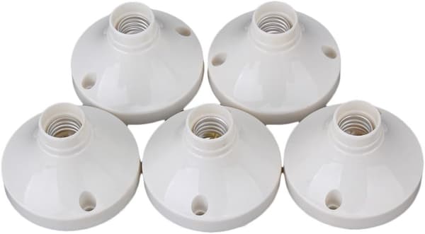 5 stk, Edison skrue sokkel E14 lyspære lampe overflatefeste sete