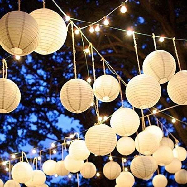 Ballonglys, 30 stk. Mini LED-lykter, batteridrevne mikro-LED-lys for papirlykter, ballonger (varm hvit)