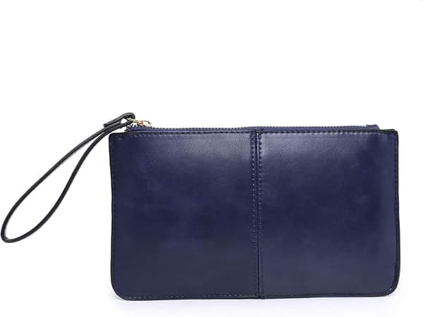 Kvinders Lille Clutch Taske i Kunstlæder med Håndledsrem