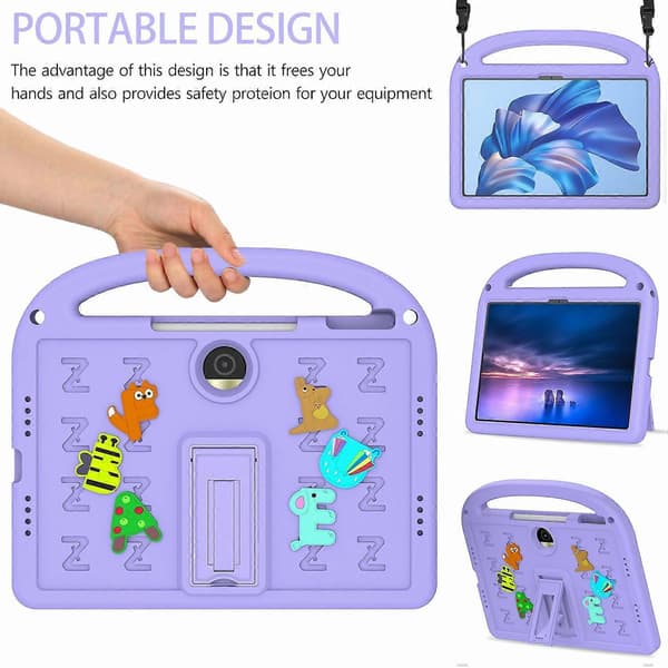 Stativfodral för Honor Pad 9 EVA+PC Tablet Skyddsfodral med Axelrem - Lila