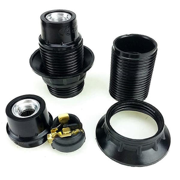 Svart E14 Lamphållare, 4-pack E14 Sockel, E14 Sockellampa, Solid Lamphållare, Svart Sockeladapter