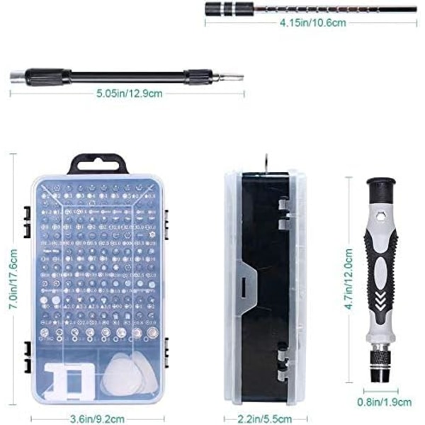 138 i 1 Mini Set Precision Skruvmejsel Liten Box Dator Skruvmejsel Demontering Laptop PC För MacBook, iPhone, Reparation, Glasögon, DIY, Klocka
