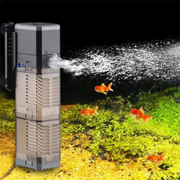 Fisketankfilter 3 i 1 Fisketank Nedsenkbar Pumpe Vannpumpe 7W (CHJ-1502/25W)