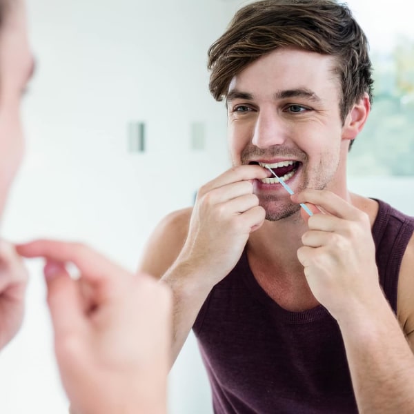 1100 st Tandpetare Interdentalborstar med dubbla ändar Plast Muntänder Rengöringsverktyg Tandtrådsstickor för män kvinnor