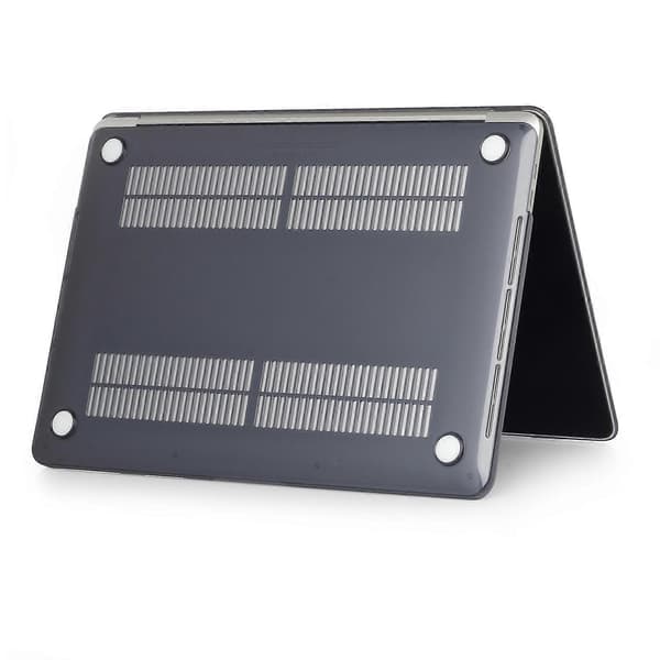 Krystalklar PC-etui til for- og bagside til Macbook Pro 15,4-tommer 2016 med Touch Bar (A1707) - Sort