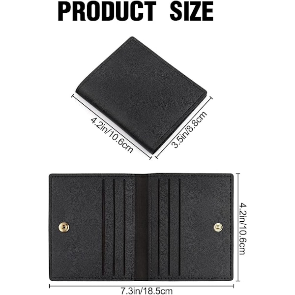 1 Styck Herr Kreditkortshållare i Läder, Slimmad Plånbok Korthållare med RFID Anti-Hacker Funktion och 8 Fack