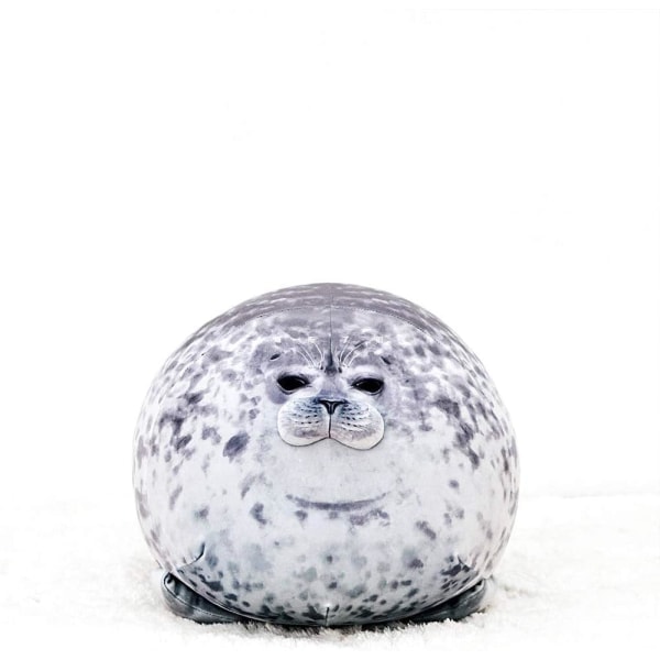 Chubby Blob Sæl Pude Sød Sæl Plys Legetøj Udstoppede Dyr Grey S(11.8in)