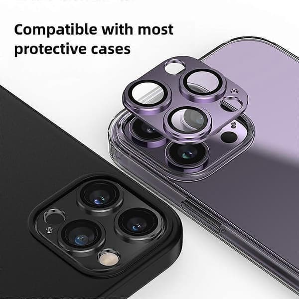 KALEBOL KLB-LPC004 Linsebeskyttelse for iPhone 14 Pro/14 Pro Max, integrert, full dekning