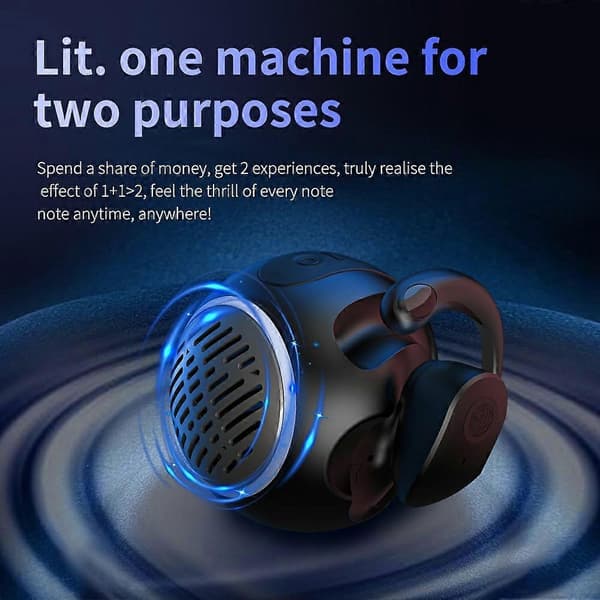 Typ C JM13 Pro 2-i-1 Portabel Trådlös Bluetooth-högtalare Öronkrok Musikheadset