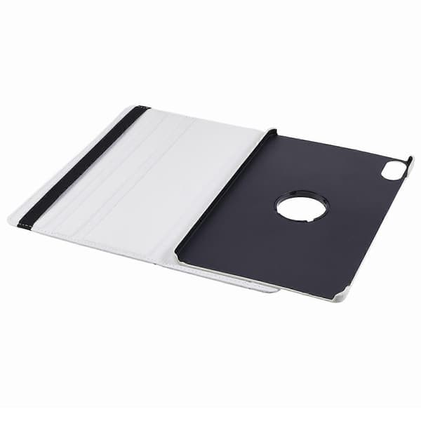 For Honor Pad X8a/Pad X9 Etui Roterende Stativ PU Læder+PC Tablet Cover med Elastikbånd - Hvid