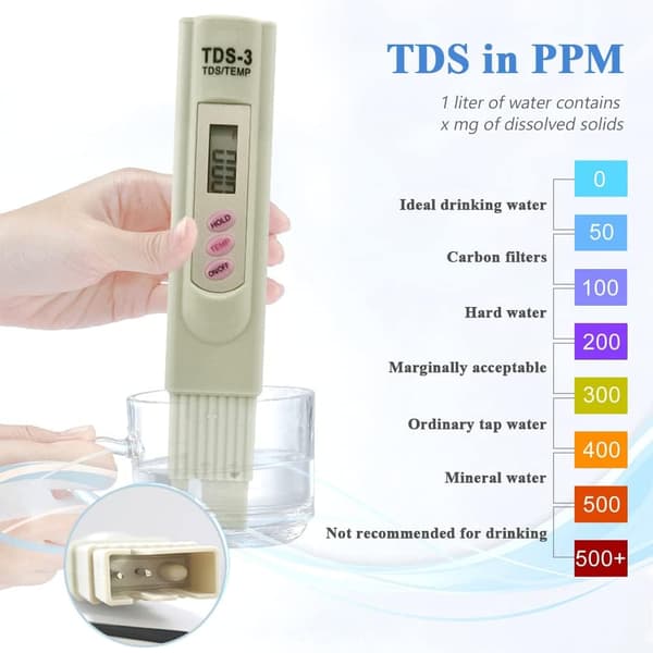 LCD Digital TDS-3 Meter, TDS/Temp Vatten Testare Penna Vattenkvalitet Testverktyg