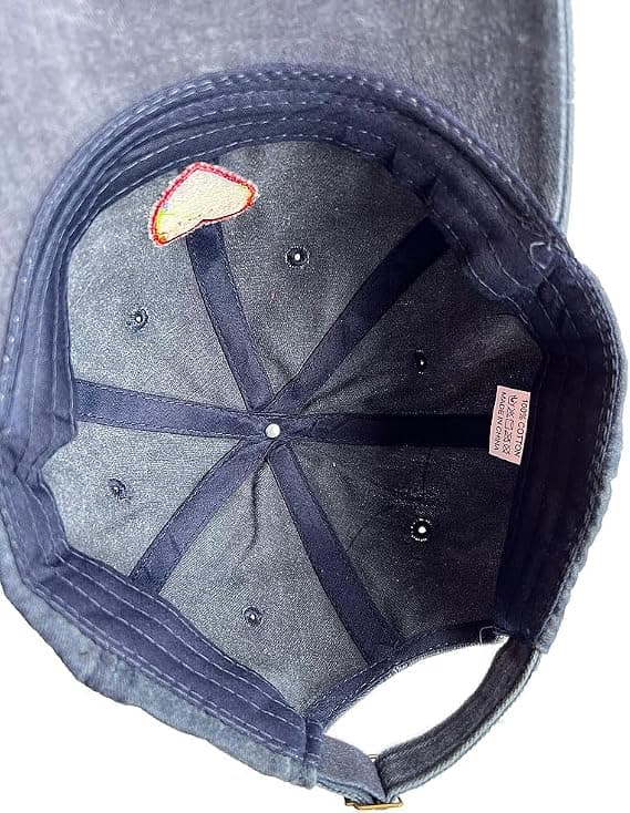 Denim Regnbuecaps – Denim Effekt Lue - Vis Støtte og Mangfold, Blå Blue