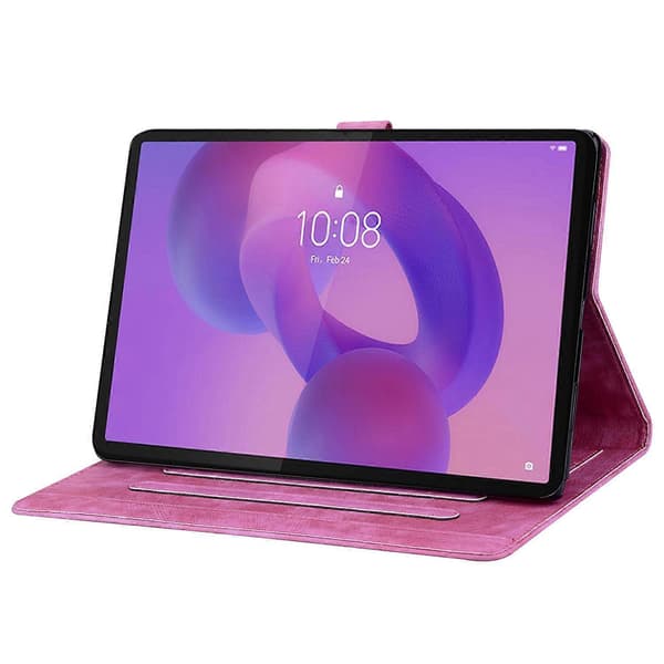 Lenovo Tab K10C/Tab E10C Kotelo Korttipaikoilla Nahkainen Tablettiteline Folio Kansi Kukka Kissa