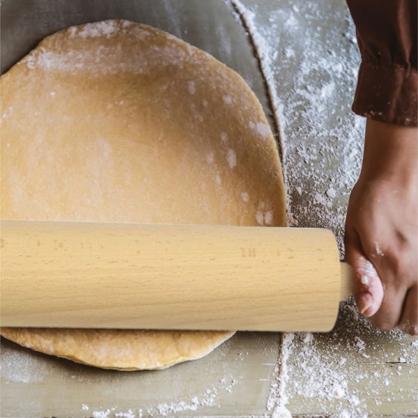 Kjevle  Profesjonell  Tredeigrulle DIY-håndverksverktøy for baking av kjeks, pizza, chapati, paier, brød, kjøkkenutstyr