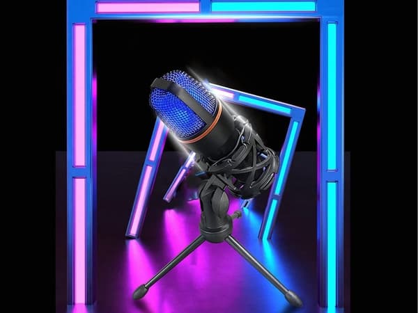 USB Mikrofon RGB - Studiomikrofon for Strømming og Gaming