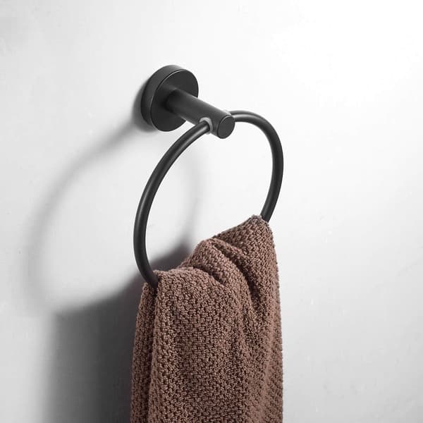 Design Vägg Handduksring för Badrum, Rostfritt Stål Rund Handduksring för Kök