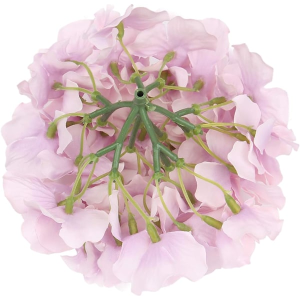 Sidenhortensia Huvuden Konstgjorda Blommor Huvuden för Hem Bröllopsdekor, 10-pack Light purple