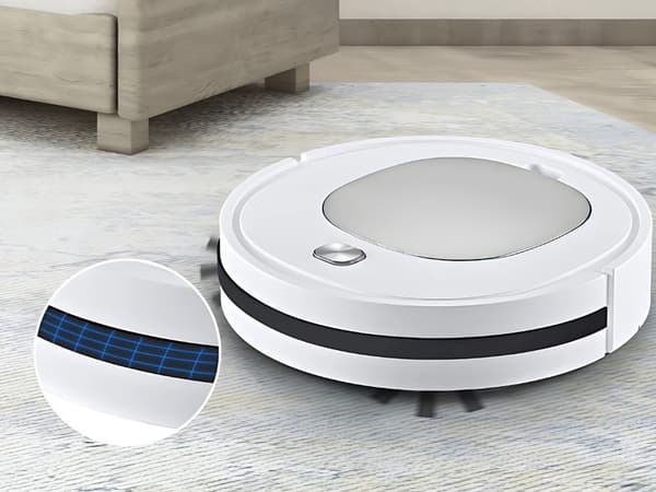 Robotdammsugare trådlös kraftfull silver