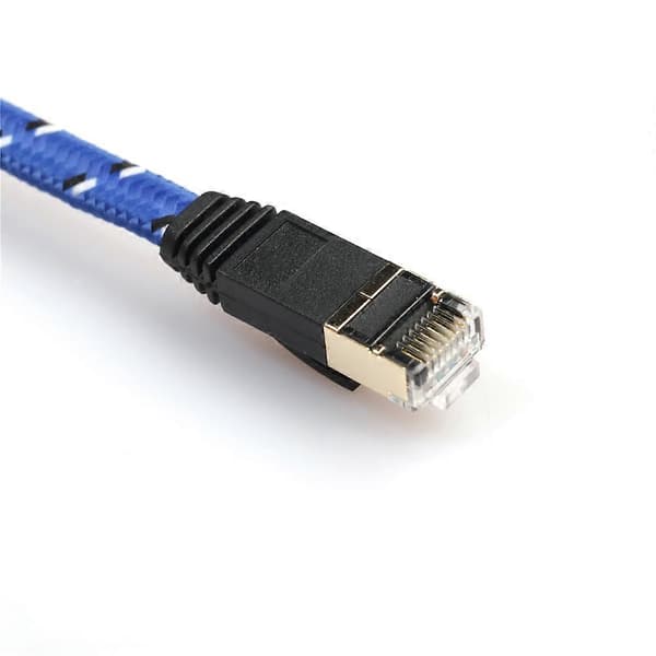 1,8 m Vevd mønster CAT-7 10 Gigabit Ethernet Flat Patch-kabel