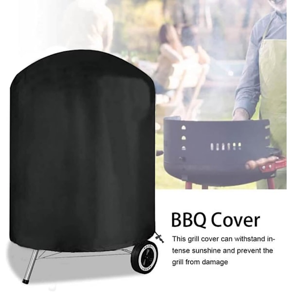 BBQ-överdrag runt, hållbart grillöverdrag 70*70cm 210D Oxfordtyg Vattentätt, vindtätt, anti-UV