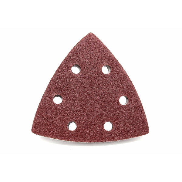 Delta Sanding Triangles │ 100 st │ 6 hål │ 93 x 93 x 93 mm │ korn 80 │ för deltaslipmaskiner │ Slippapper │ Sandpapper