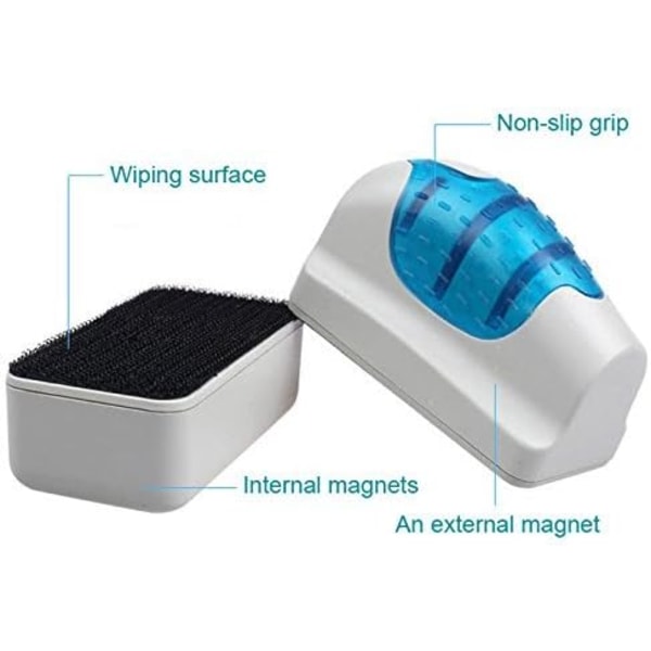Magnetisk Aquarium Fish Tank Glas Rengöringsborste - Skrubbare för alger rengöring