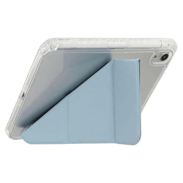 Etui til iPad mini (2024)/(2021) Origami Stand PU Læder Klar Bagside Tablet Cover
