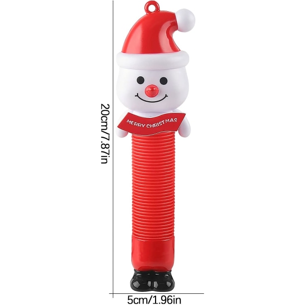 Vuxna barn Finger Pedagogiska leksaker Teleskoprör kan lysa upp leksak Snowman Dra Tube Dekompressionsleksak