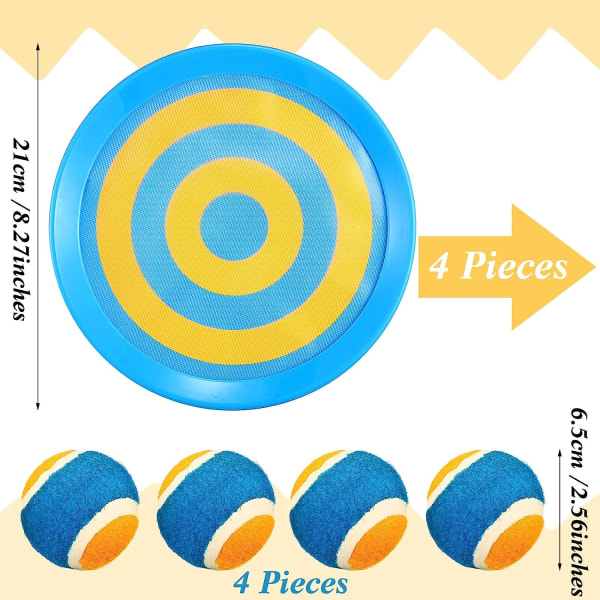Kast- och fångstspel för barn, sportpaddlar med 4 paddlar och 4 bollar för utomhusspel på stranden, i trädgården eller på festen