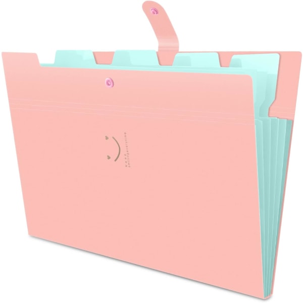 Expanding File Folder, A4 Letter Paper Pockets Accordion Document Bag Organizer Wallets Files Folders with Buckle Closure for School Office