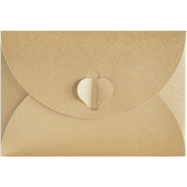 50 st Kraftpapperskuvert, Retro Sött Hjärtformat Kuvert, 17.5x11.5 cm