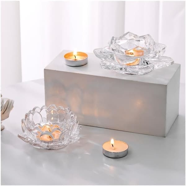 Ljusstake i glas - Heminredning & Aromaterapikopp (Liten) Small