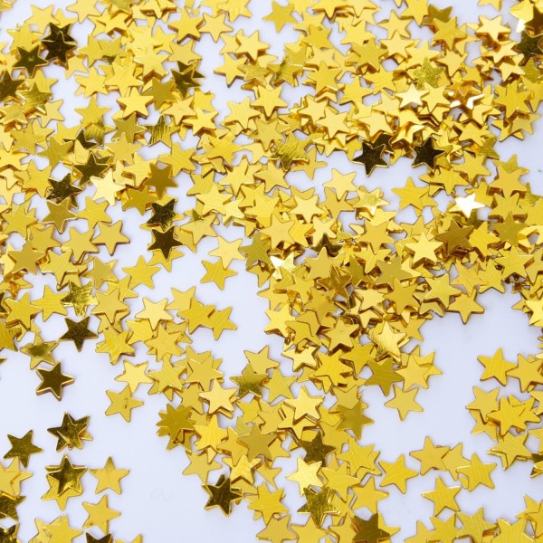 Foil Star Sequins For Party Wedding Decorations, 30g/1oz(Gold) 6mm