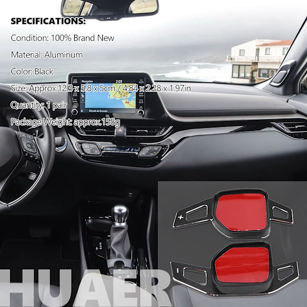 Car Shift Paddle Extensions, 1 Pair Aluminum Car Steering Paddle Extensions Shift Paddle Extensions For A1 A3 - Q5 Q7