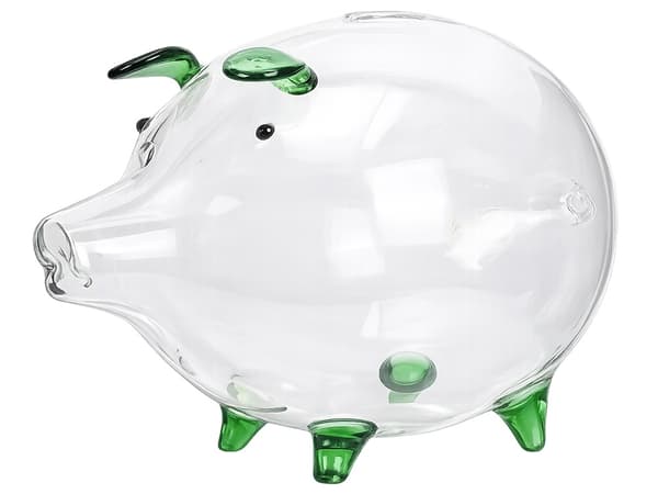 Stor sparegris i glass green