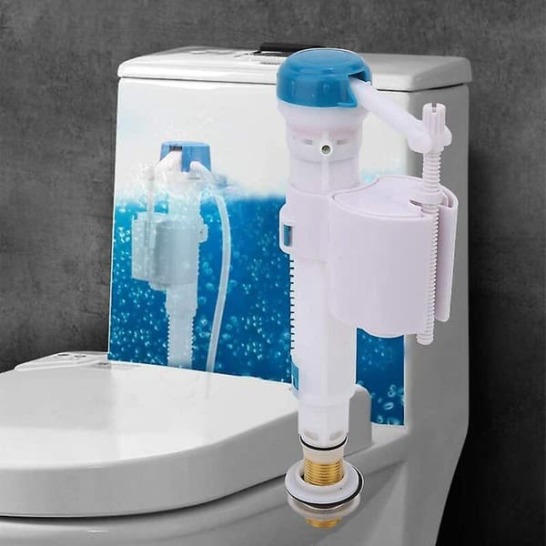 Horisontal flydeventil, reversibel flydeventil til toiletforsyning, toiletskylleventiler trykknapfyldningsventil (G1/2)