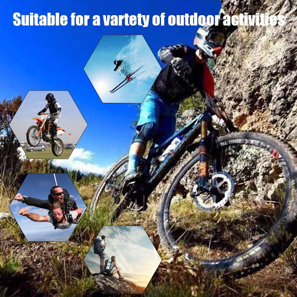 Moottoripyörälasit, suojalasit maastopyöräilyyn BMX ATV Off Road -kilpa-ajoon Hiihto lumilautailu - sumun-/tuulen-/UV-suoja aikuisille